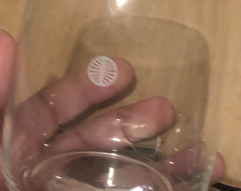 Copa de cristal NOS para beber licor de primera clase de Pan Am Airlines vintage