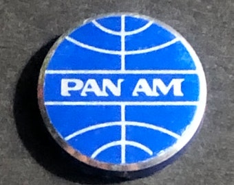 One tiny Vintage Pan Am Airlines Globe Logo Metal “freeze Caps” ??  Blue/Silver
