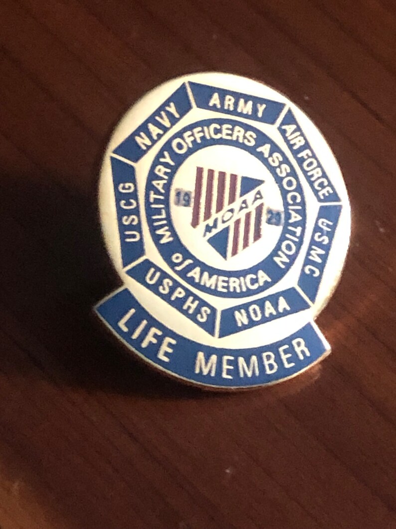 Usphs Pin MOAA Life Member Tie Tack Lapel Pin Military Officers Association of ...