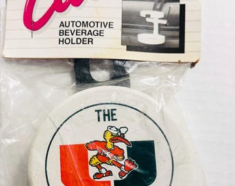 Vintage 1980s University of Miami Hurricanes Car Window Cup Holder