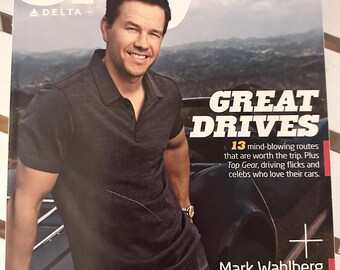 DELTA Airlines Inflight Airplane SKY Magazine Aug. 2010 Mark Wahlberg