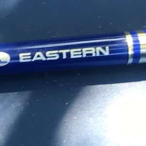 Vintage Eastern Airlines EAL  Airplane 5” Kwik Klik Ballpoint Pen USA BLUE