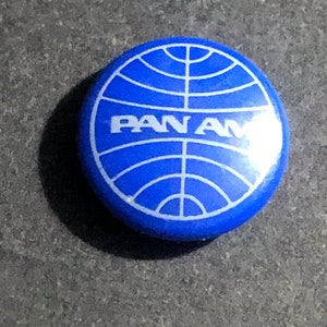 Lot 3 Vintage Pan Am Airlines Globe Logo Plastic “Caps” ??  Blue/Silver