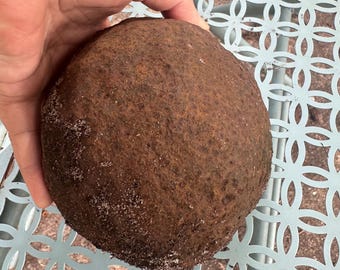 Civil War (?) iron Cannonball Cannon Ball solid (not hollow) very heavy antique relic