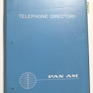 Original Vintage 1969 Pan Am Airlines TELEPHONE DIRECTORY Binder Complete Pan American World Airways