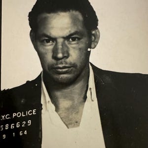 Original 1960s Vintage Hispanic Man MUGSHOT PHOTO Miami Beach Police Department