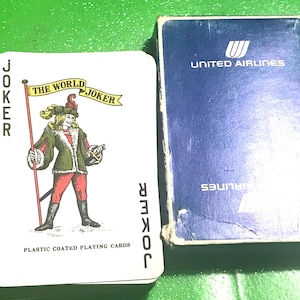 Carte da gioco vintage United Airlines formato bridge