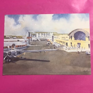 Vtg Pan Am Klemme Pan American Fluglinien POSTKARTE Miami Int’l Airport 1929