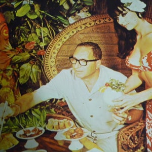 1960s Vintage Unused TIKI BAR Hawaiian Luau FL Restaurant Hawaii Postcard b11