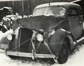 Vintage Ford V8 ? HUNTING ORIGINAL PHOTOGRAPH Buck Deer Carcass