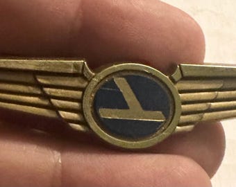 Avión de vuelo EAL de Eastern Airlines vintage con PIN para niños, alas de plástico