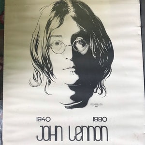 JOHN LENNON 1940-1980 Vintage poster (1981 merello) The Beatles