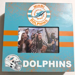Nie Benutzter Vintage Dauerkartenhalter Miami Dolphins Football Autokennzeichenrahmen NFL