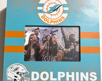 Never Used Vintage Season Ticket Holder Miami Dolphins Football Car License Plate Frame NFL