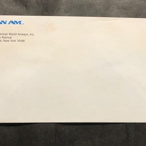 Pan American World Airways 200 Park Ave NY Airlines PAA Envelope Stationary