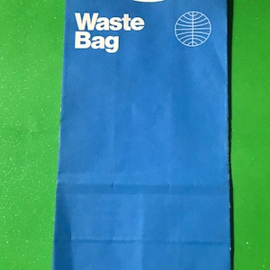 Vintage PAN AM AIRLINES Air Sickness Sick Waste Barf Bag Rare Unused in-flight