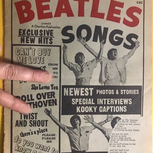 1964 Charlton Zeitschrift The BEATLES SONGS #2 Lyrics Rat fink ad vintage