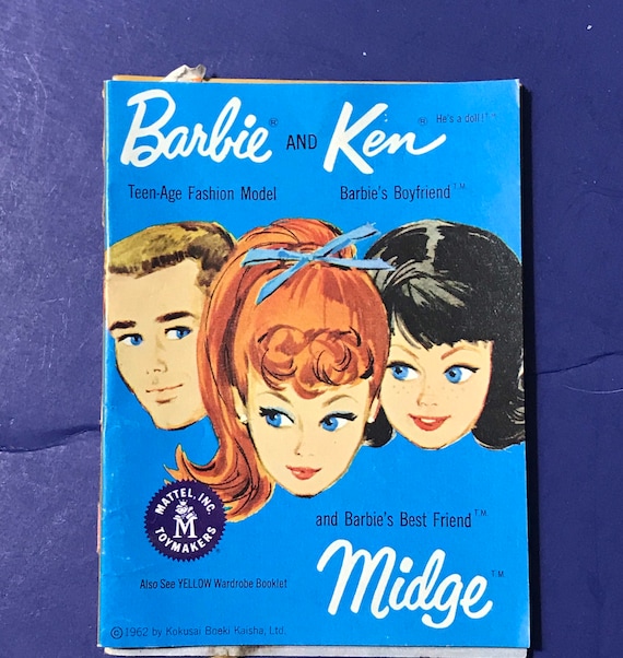 Vintage 1962 Mattel Barbie and Ken Catalog BLUE Booklet for Etsy