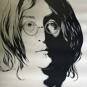 JOHN LENNON 1940-1980 affiche vintage 1981 merello The Beatles image 2