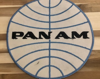 Patch Brodé Pan Am Airlines – 3,5 Pouces – Logo Avion Aviation Vintage