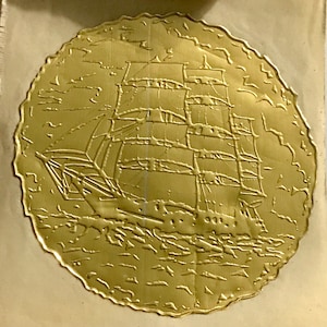 VTG Pan American Airways Am Fluglinien Clipper Ship Goldfolie Aufkleber 5,5 cm