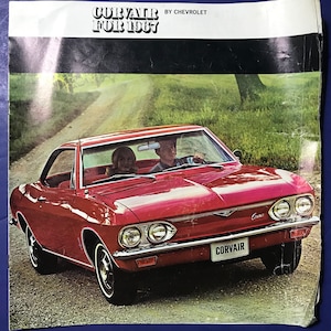 1967 Chevy Corvair Sales Brochure Old original Booklet Catalog Book