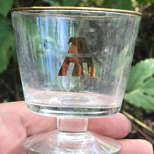 Vintage pan am airlines mexicana air first class glass Mexico airline