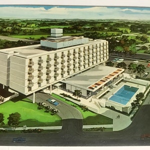 Postcard Jamaica NY Holiday Inn Kennedy Airport Hotel 1960s Vintage New York