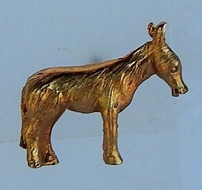 Vintage Gold Tone Democratic Donkey Scatter Pin Brooch Lapel Pins Lapel Pin Hat Pin