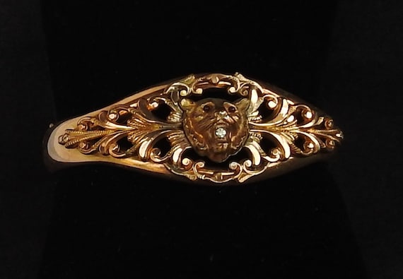 Antique Bates & Bacon Gold-Filled Ruby and Diamon… - image 2