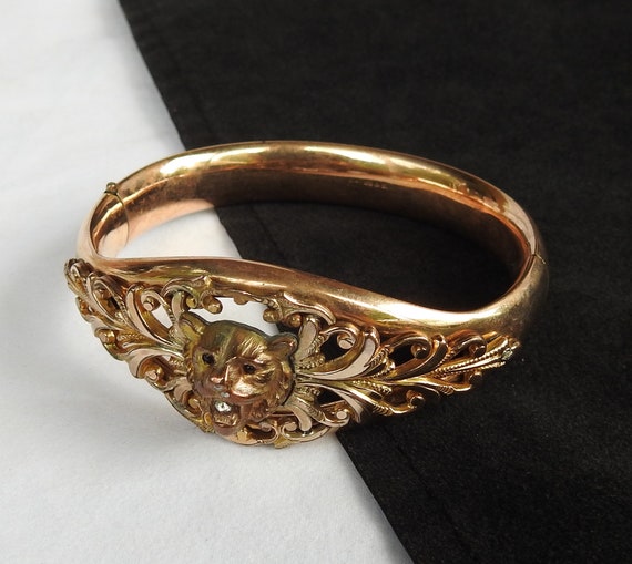 Antique Bates & Bacon Gold-Filled Ruby and Diamon… - image 7