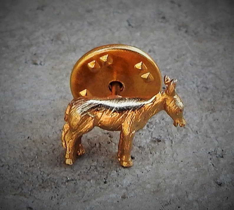 Vintage Gold Tone Democratic Donkey Scatter Pin Brooch Lapel Pins Lapel Pin Hat Pin