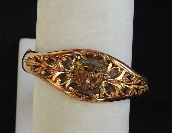 Antique Bates & Bacon Gold-Filled Ruby and Diamon… - image 4