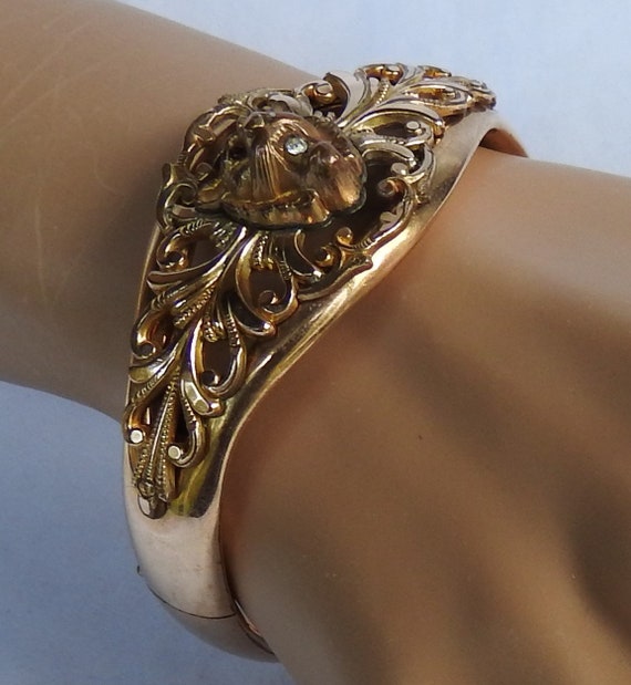 Antique Bates & Bacon Gold-Filled Ruby and Diamon… - image 3