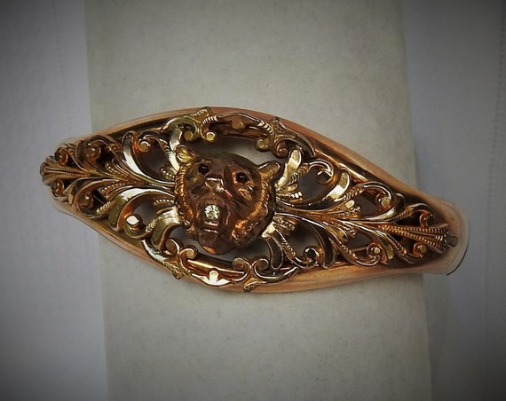 Antique Bates & Bacon Gold-Filled Ruby and Diamon… - image 6