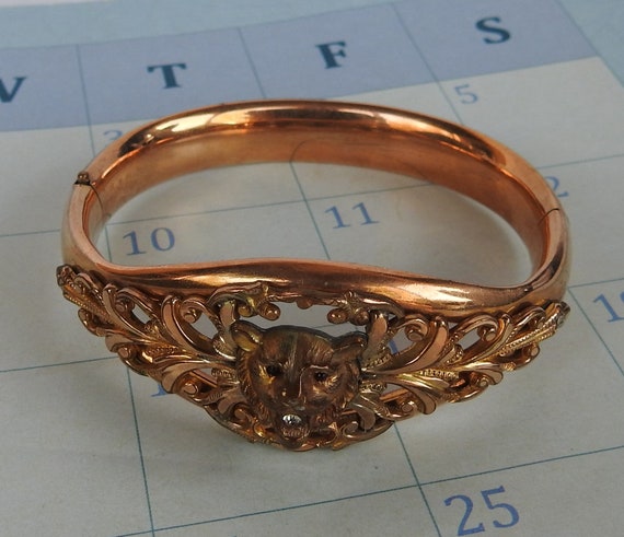 Antique Bates & Bacon Gold-Filled Ruby and Diamon… - image 9