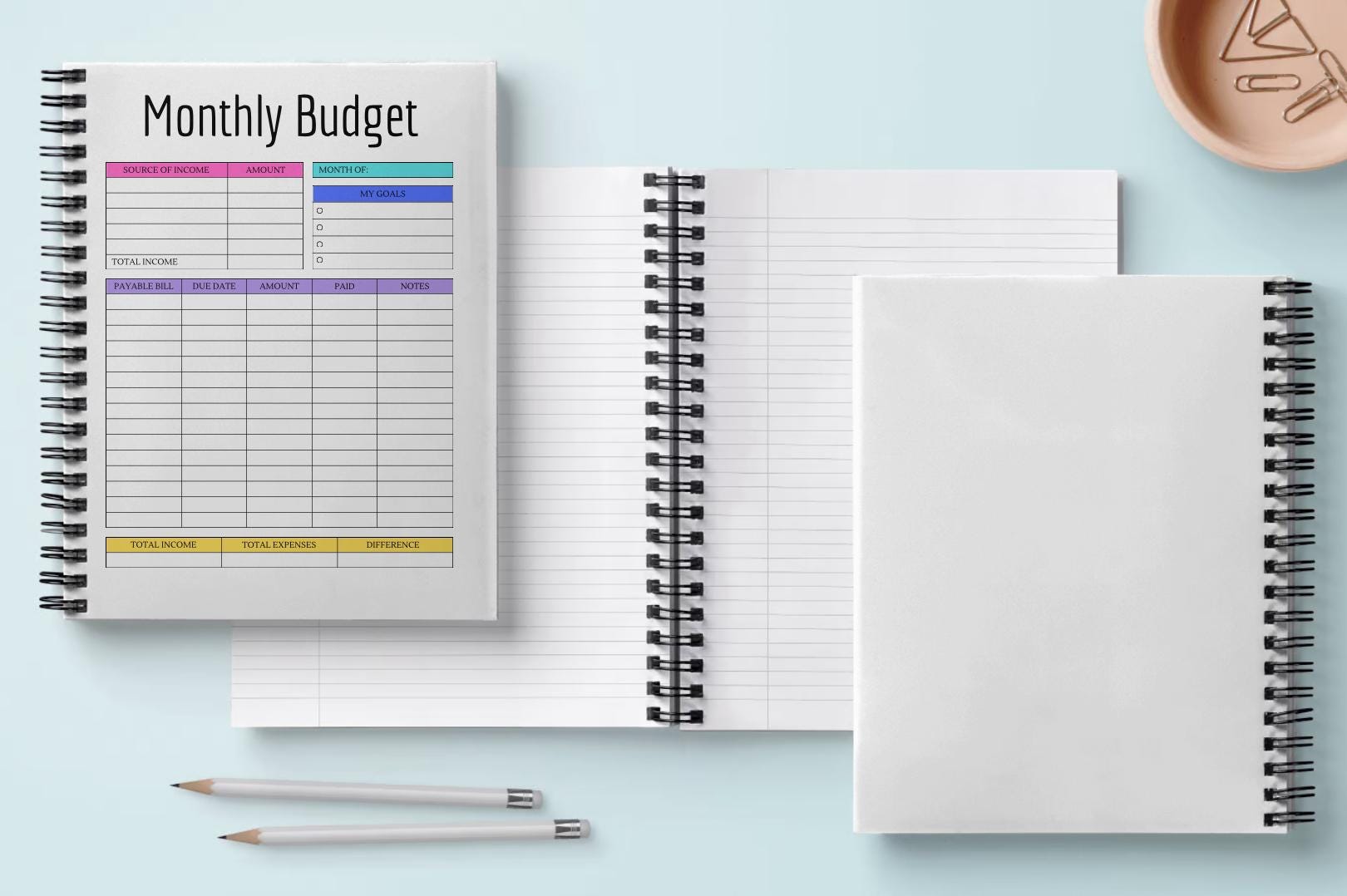Monthly Budget Tracker — Bill Sheet — Bill Organizer — Dave Ramsey ...