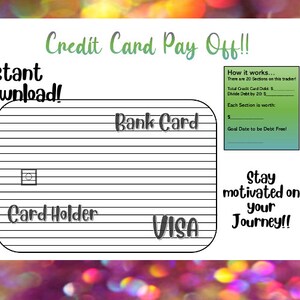 Debt Tracker | Den Kreditkarten Tracker auszahlen | Spar Tracker Printable | Colorable Tracker | Spar Motivation | Geld sparen |