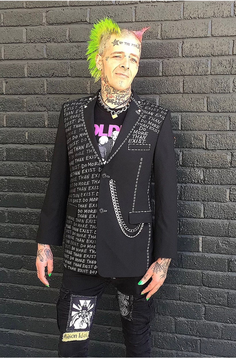 Punk Suit Jacket, Do More Than Exist Mens, Size 38 M - Etsy