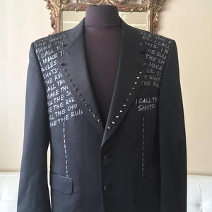 Punk Tuxedo Suit Jacket, Mens Size 38-40
