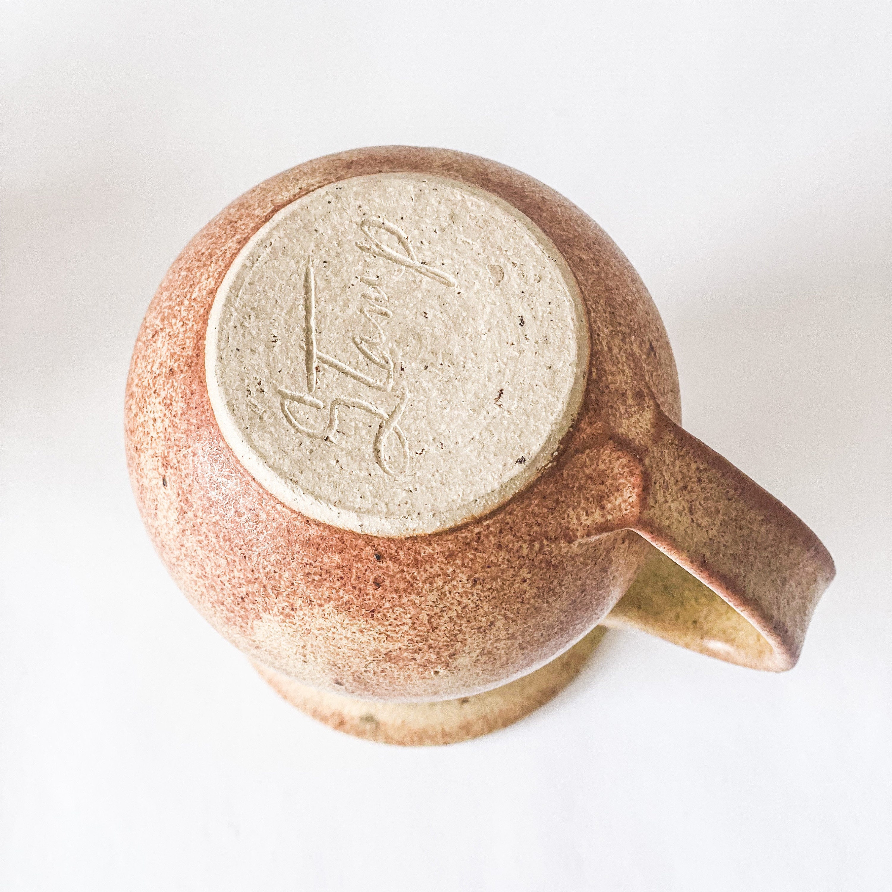 Vintage Handmade Pottery Mugs Set of 2 Etsy