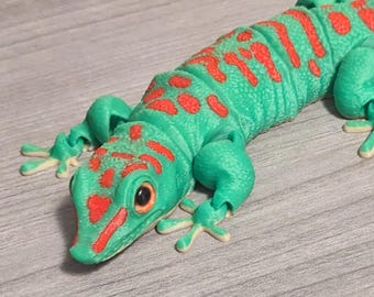 Gecko géant articulé imprimé en 3D