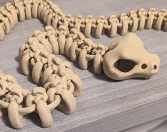 Crotale en os articulé imprimé en 3D