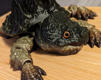 Tortue alligator articulée imprimée en 3D
