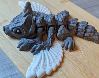 Loup ailé articulé imprimé en 3D