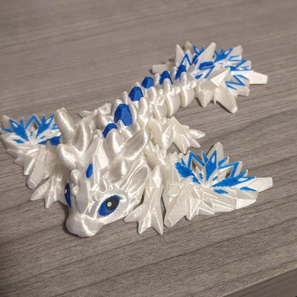 3d printed snowflake dragon
