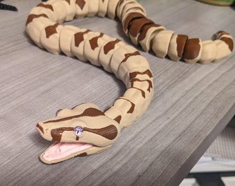 Boa constrictor articulé imprimé en 3D