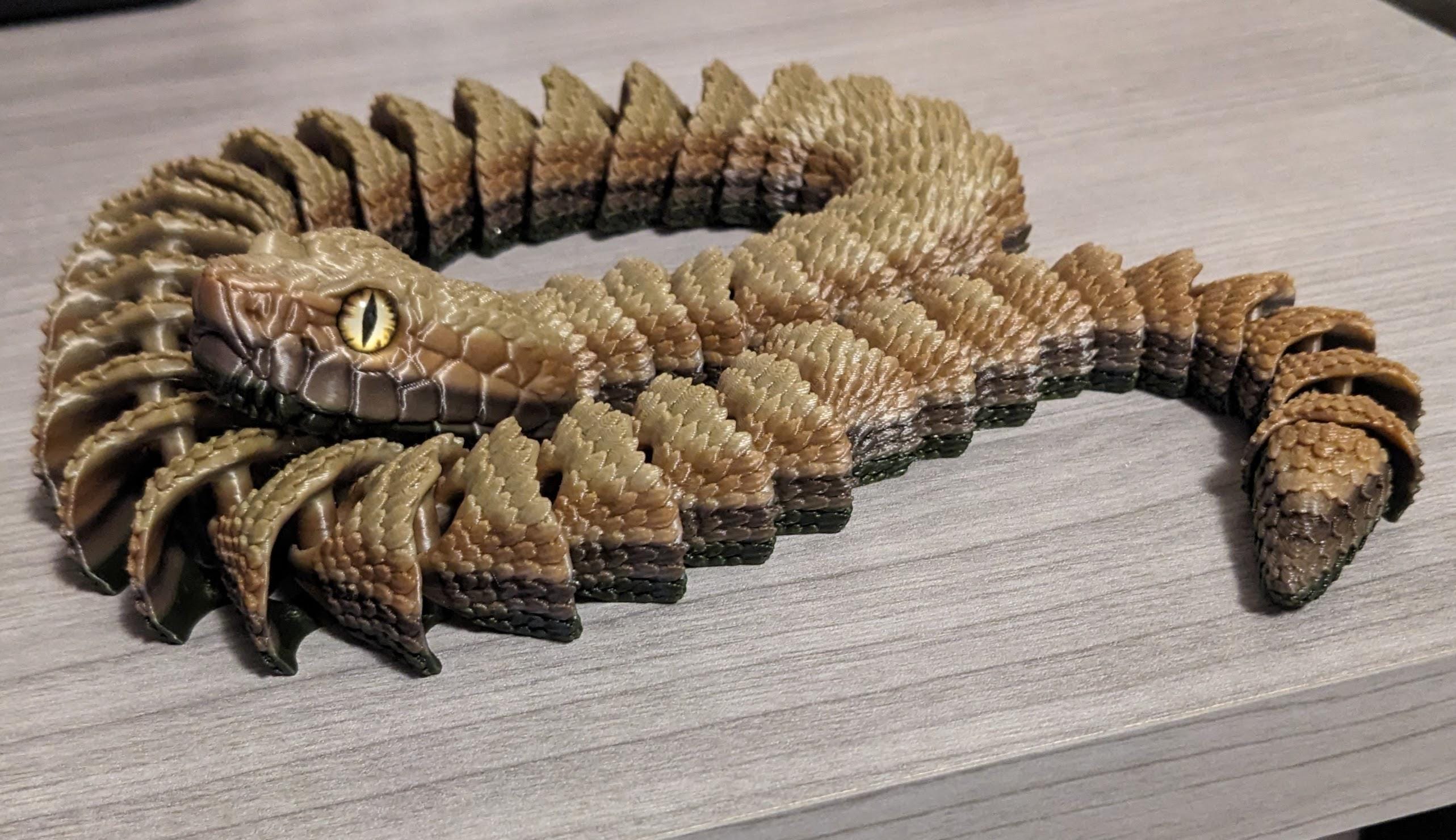 3d Printed Articulated Copperhead Snake - Etsy