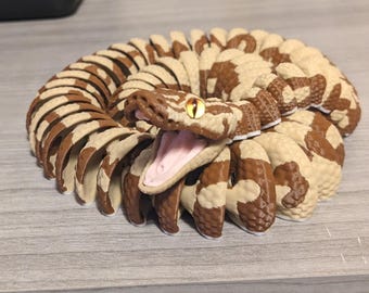 3d printed articulated ball python (various morphs)