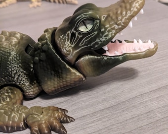 3d printed articulated alligator